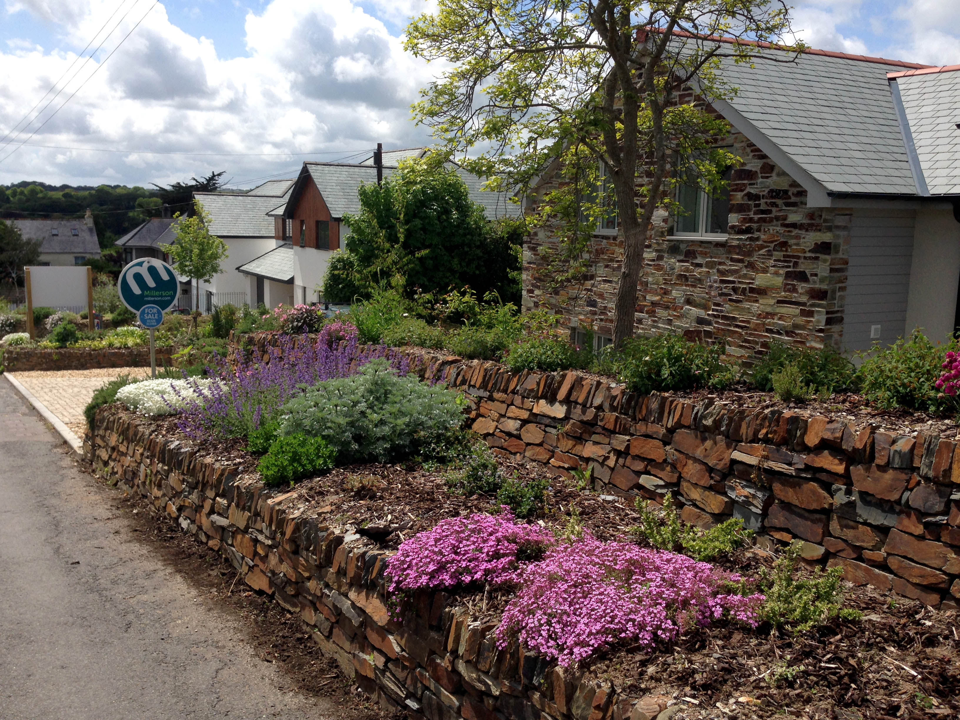 Rosemary cottages view  along boundary wall